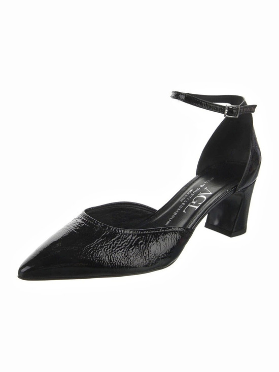 Agl Shoes - AGL Black Pointed-Toe Ankle Strap Heels
